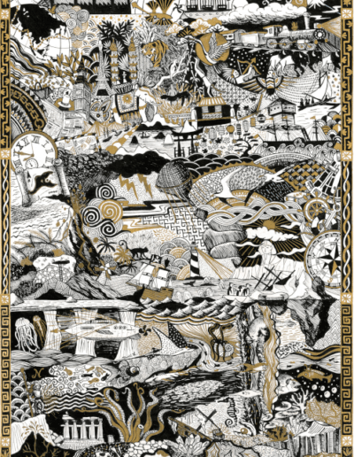 affiche kakémono illustration Jules Verne impression d'art Gaëlle Compozia
